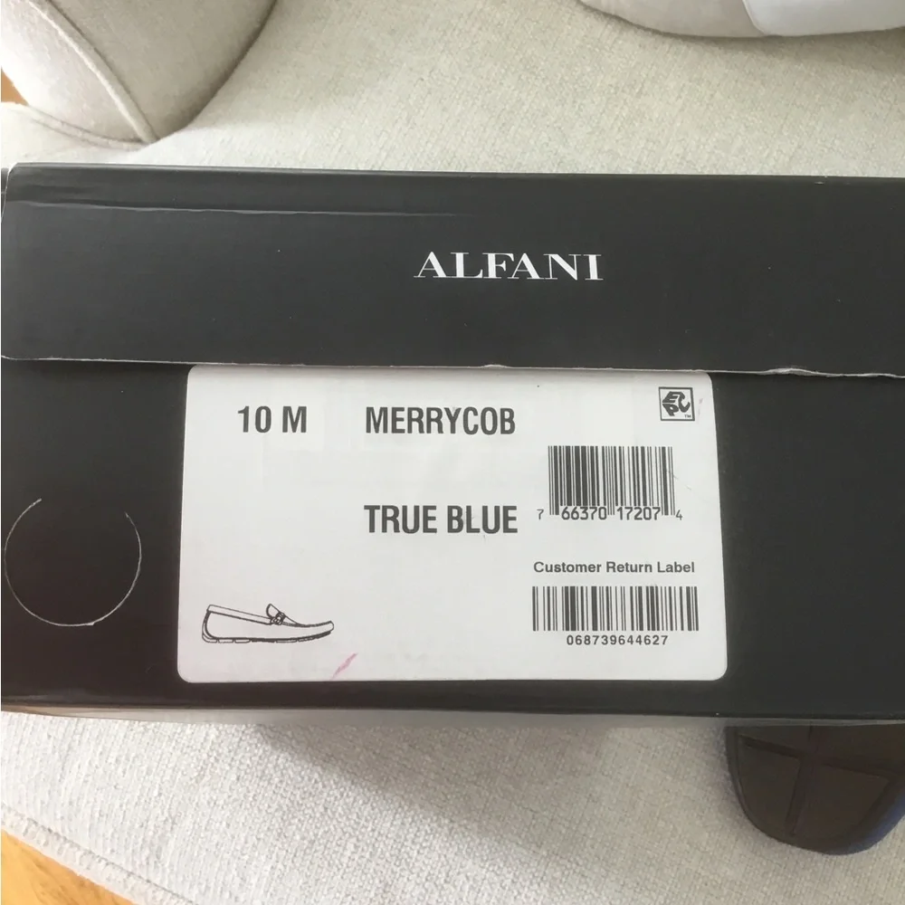 Alfani Blue Suede Loafers with Horsebit Detail - Picture 4 of 6